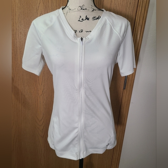 Tommie Copper Full Zip Back Support Pain Relief Copper Infused Compression Shirt - Picture 2 of 5